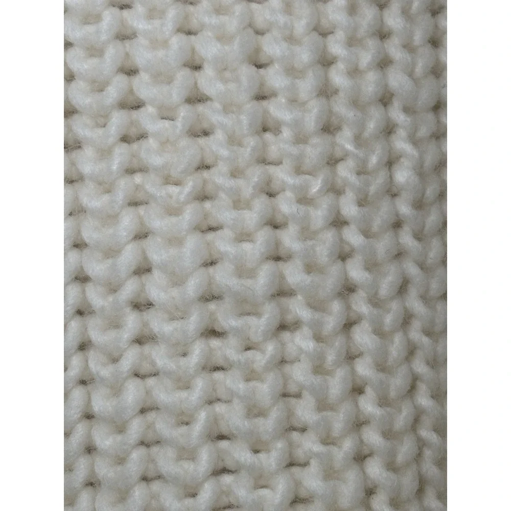 H&M Cable Chunky Knit Cream Sweater Long Sleeve Sz L Fisherman Cottagecore
